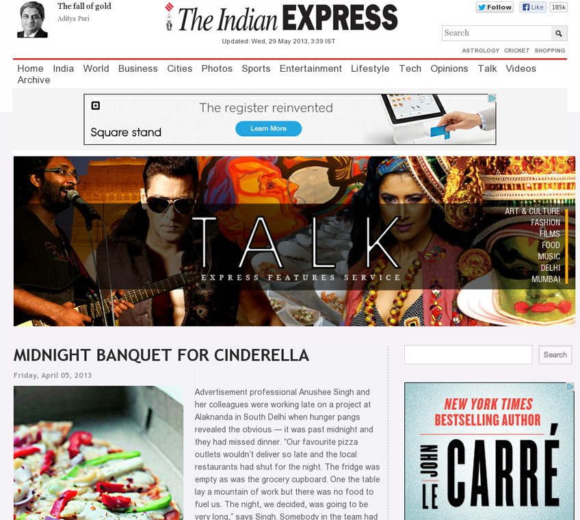 SamratCakes.com get mention on Indian Express Talk